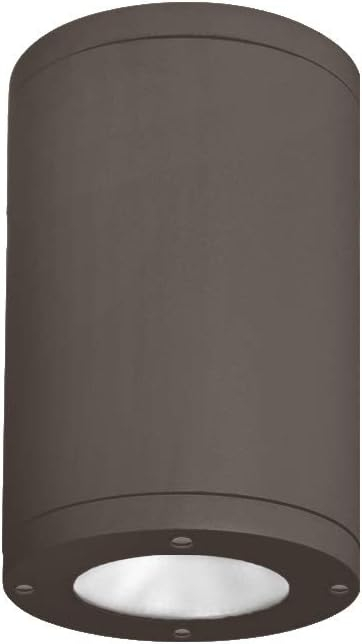 Modern Tube Architectural 5" Bronze Aluminum LED Flush Mount