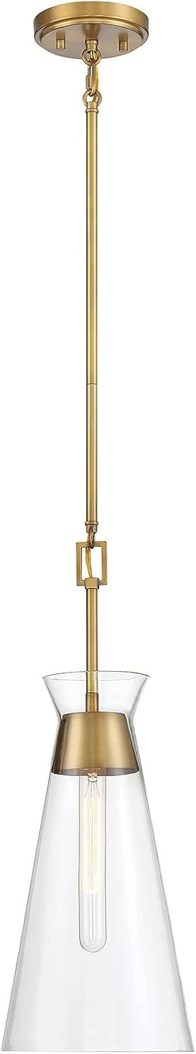 Savoy House Lakewood 1 - Light Pendant in  Warm Brass