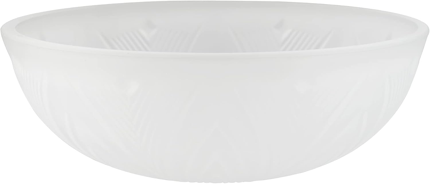 Aspen Creative 23120-11 Frosted Transitional Replacement Glass Shade for Medium Base Socket Torchiere Lamp, Swag Lamp, Pendant, 1 Light Wall Sconce & Island Fixture, 9-7/8" Diameter x 3-1/2" Height