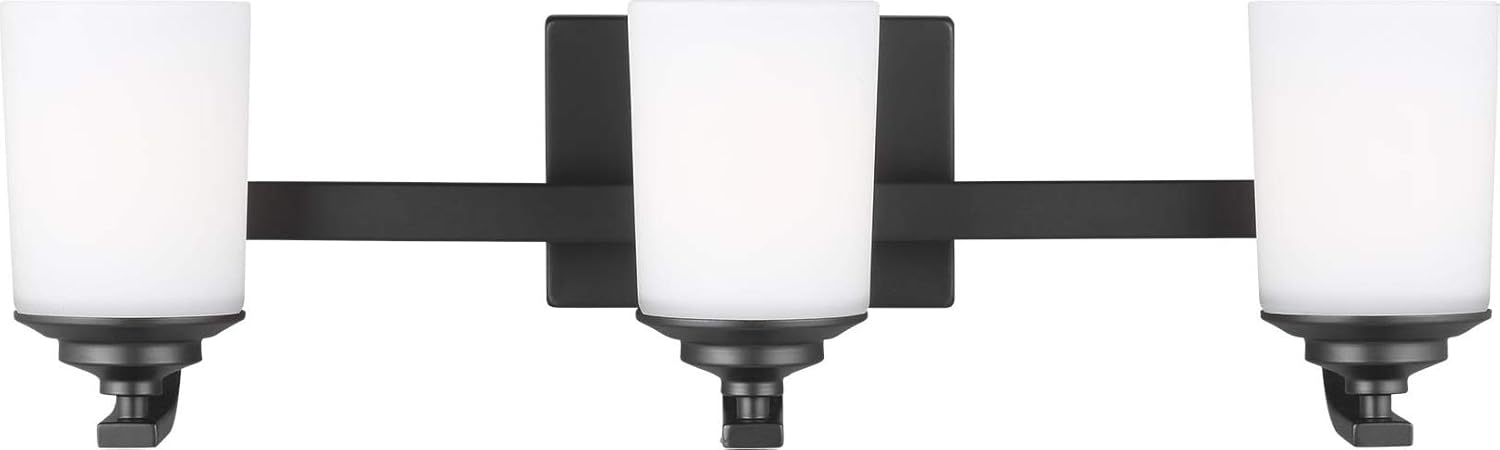 Generation Lighting 4430703-112 Kemal 3 Light 24 inch Midnight Black Wall Bath Wall Light