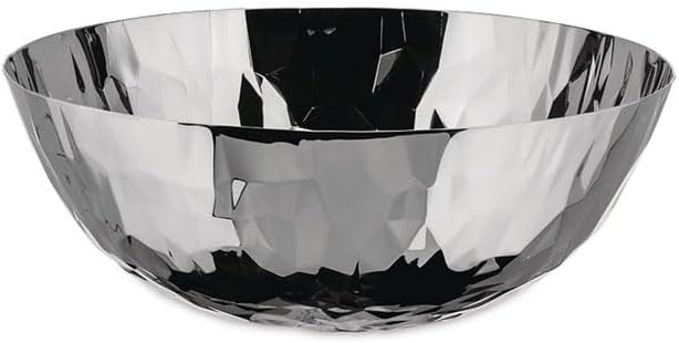 Alessi "Joy n11" Round Basket in 18/10 Stainless Steel Mirror Polished, Silver
