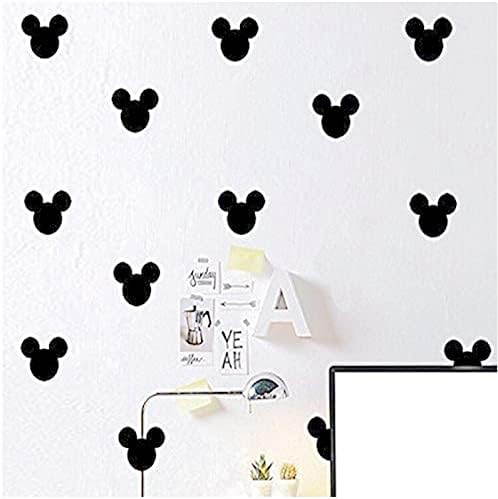 HORNO Cartoon Wall Sticker,Cute Animal Wall Art Easy Removable(Black)