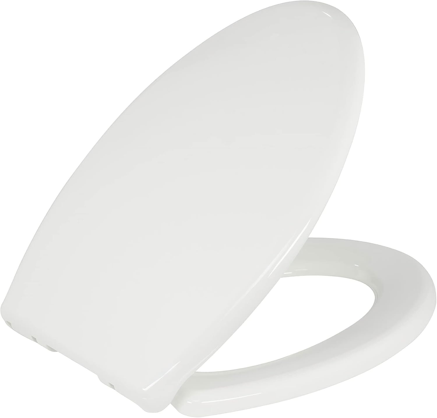 Slow Close Toilet Seat BR501-00 White Elongated, Stain-Resistant and Easy to Keep Clean, Heavy Duty Fits All Toilet Brands, Executive Series