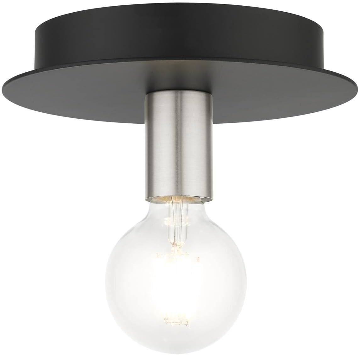 Livex Lighting Hillview 1 - Light Flush Mount in  Black