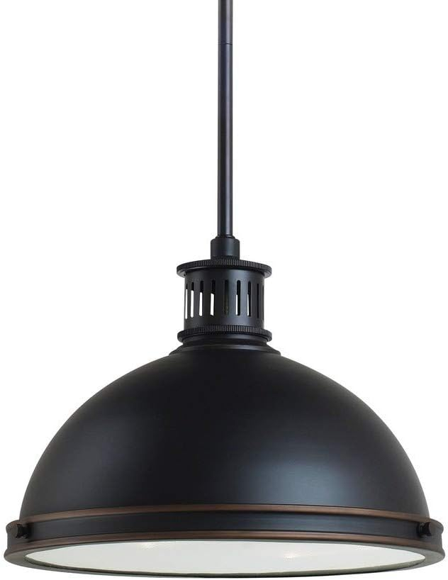 Generation Lighting 65086EN3-715 Pratt Street Metal Pendant Hanging Modern Fixture, Two - Light, Autumn Bronze