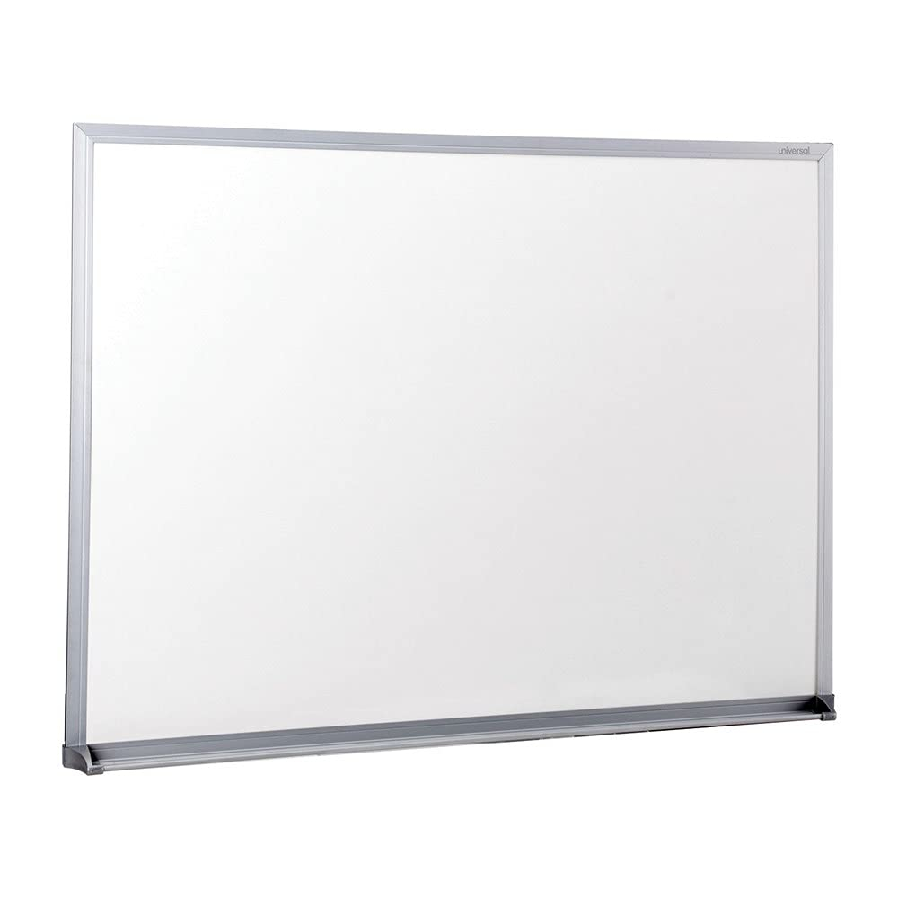 UNIVERSAL Dry-Erase Board Melamine 24 x 18 Satin-Finished Aluminum Frame 43622