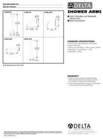 Universal Showering Components Shower Arm and Flange