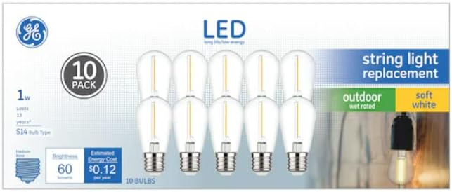 GE Vintage 1-Watt EQ S14 Soft White Medium Base (e-26) LED Edison Decorative