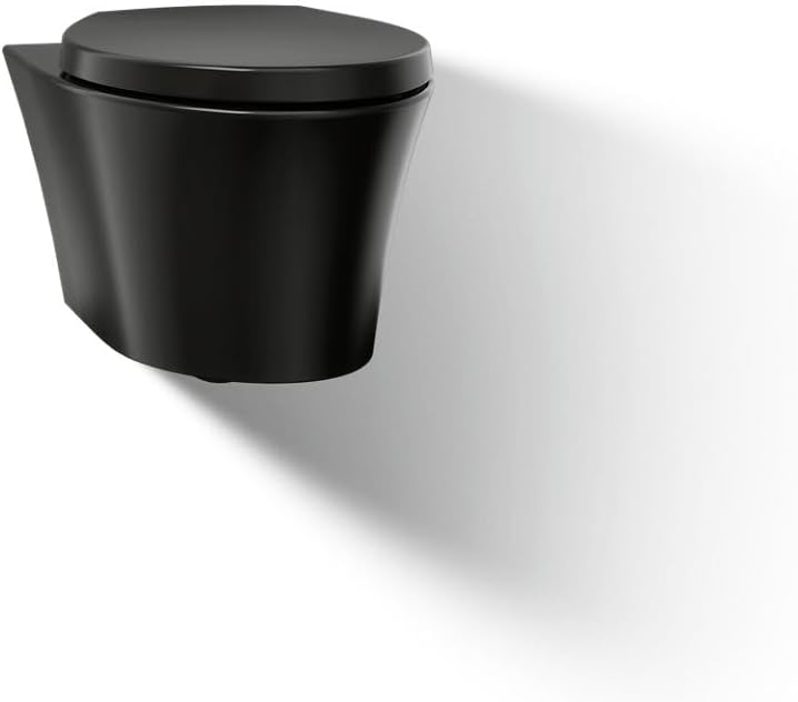 Veil Wall-Hung Compact Elongated Toilet, Dual-Flush