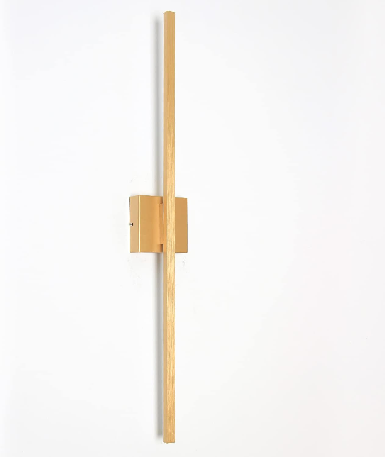 1-Light 35.6 in. Minimalist Linear Gold LED Wall Sconce with 3000K Warm Light