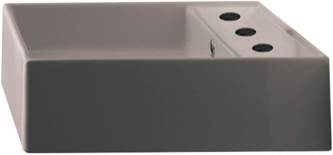 Scarabeo By Nameeks Teorema 18'' Glossy White Ceramic Rectangular Bathroom Sink