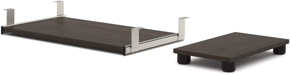 Bestar Embassy 27W Keyboard Tray and CPU Stand in dark chocolate