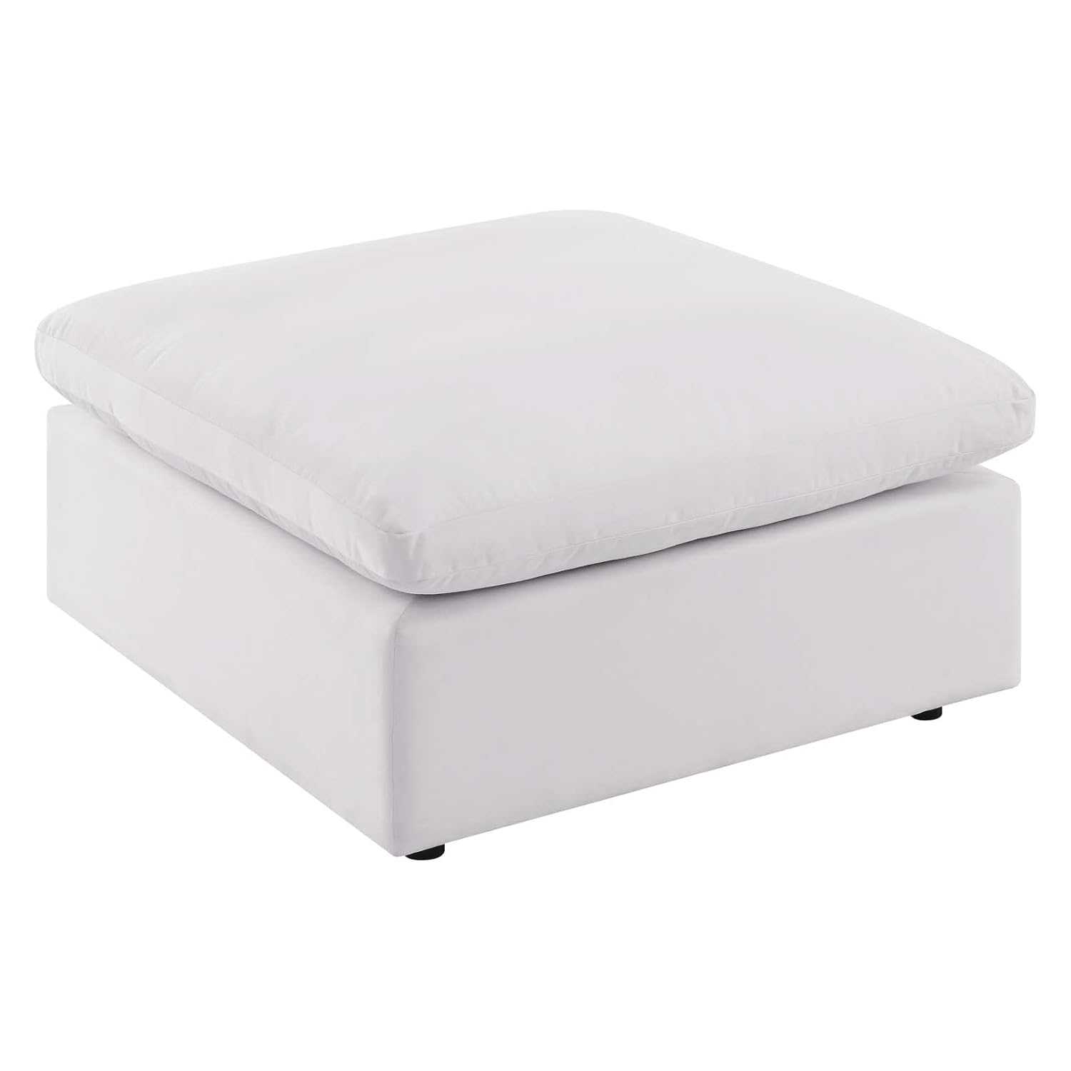 Modway Commix Overstuffed Outdoor Patio Ottoman in White