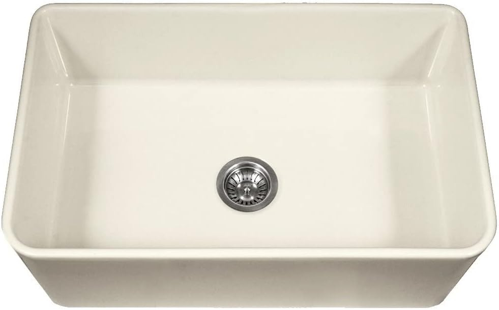 Houzer Platus 33 inch Black Fireclay Apron Front Farmhouse Single Bowl Kitchen Sink - PTG-4300 BL