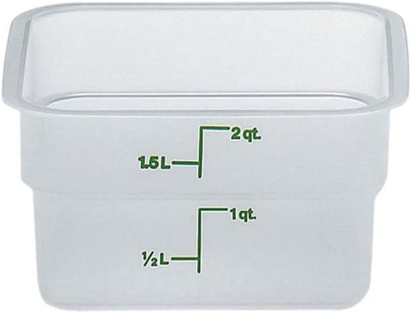 Cambro Translucent 2QT Square Food Container 2SFSPP190