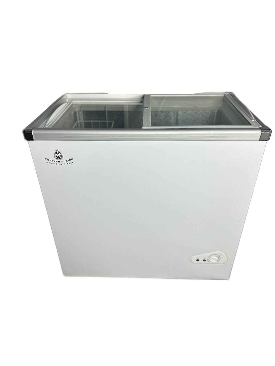 White Glass Top Freestanding Chest Freezer (24x19x30)