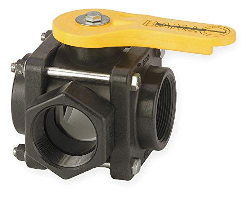 Banjo Polypropylene Ball Valve,3-Way,FNPT,2 in V200SL