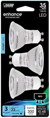 White Frosted LED GU10 Twist & Lock Light Bulbs (3-Pack)