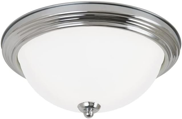 Ceiling Flush Mount 1-Light Chrome Flush Mount with LED Bulb