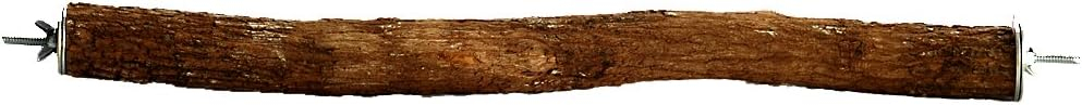 Polly's Full Length Hardwood Bird Perch, 16-Inch, Natural Brown