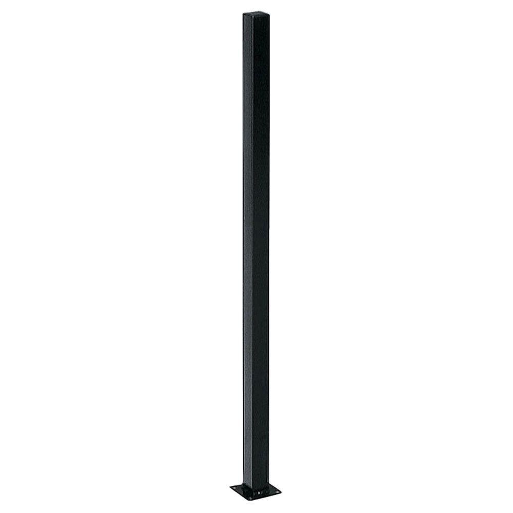 White Metal Fence Post 2 in. X 2 in. X 3 Ft. with Flange Post (White)