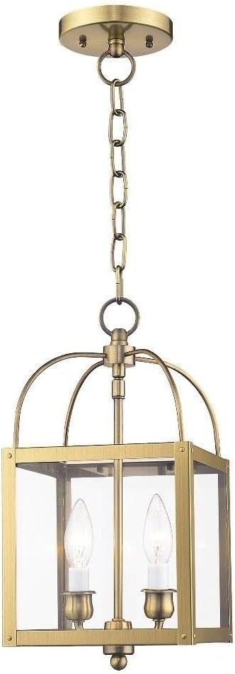 Livex Lighting Milford 2 - Light Pendant in  Antique Brass