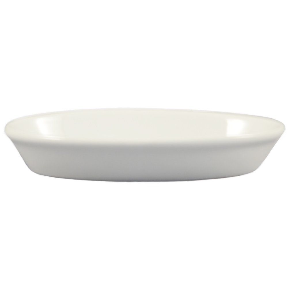 Super White Porcelain Oval 8oz Baking Dish