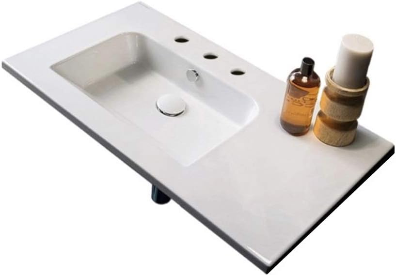 Scarabeo By Nameeks 18.5'' Glossy White Ceramic Rectangular Bathroom Sink with Overflow