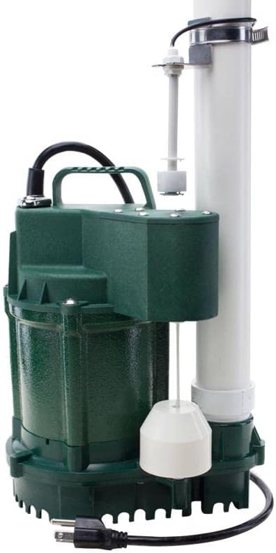 Zoeller 4012572 0.75 HP 80 gph Cast Iron Vertical Float Switch AC Submersible Sump Pump