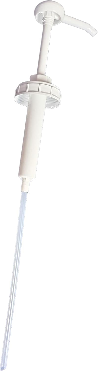 White Plastic Pump for 35 lbs Frying Oil Jug