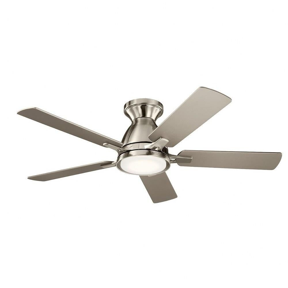 Brushed Stainless Steel 44" Ceiling Fan with LED Light and Remote