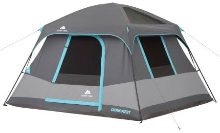 Ozark Trail 10' x 9' 6-Person Dark Rest Cabin Tent w/Skylight Ceiling Panels, 15.4 lbs