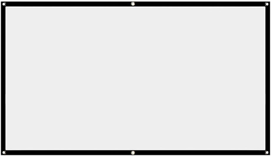 Projector Screen, White Projector Screen, 16:9 No Crease Home Theater Foldable Projection Screen 60"|72"|84"|100"|120"|150"