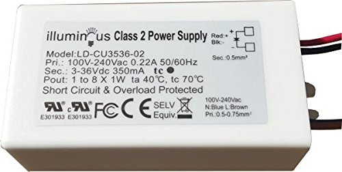 350mA Constant Current 1-8 Watt DC LED Driver Transformer UL Approved