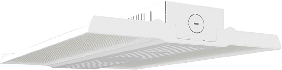 RAB Lighting RAB RBAY17S LED Linear High Bay, 80/100/130W, 35/40/50K, Compact Design, Adjustable Power and Color Temperature, 120-277V, Includes Chain and V-Hook for Mount, White