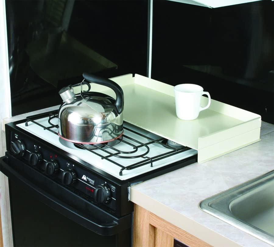 Camco 43557 Stove Top Cover White Universal Fit