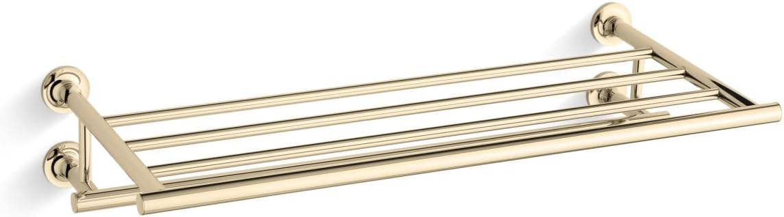 Purist® 24" Hotelier Metal Wall-Mount Bathroom Shelf, Towel Holder