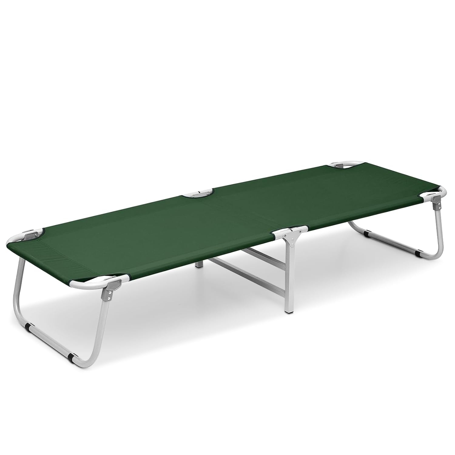 MoNiBloom Lightweight Folding Camping Cot Bed, Ultralight Folding Portable Compact Cots for Outdoor Travel Base Camp Hiking Mountaineering Lightweight Backpacking, Weight Capacity 195 lbs, Blue