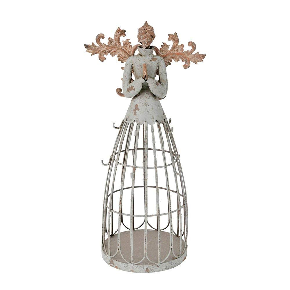 Morning View Metal Praying Angel Garden Statue Decor for Yard Art Outdoor Standing Large Angel Decorations Antique Patio Patio Lawn Holiday Christmas 18 Inches Tall