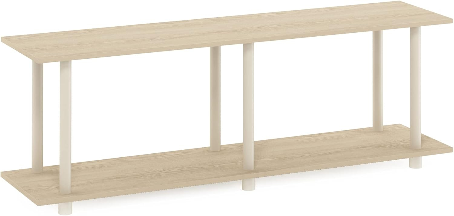 Furinno 22086BHOBE Turn-N-Tube No Tools Modern Rectangle Side Table, Bauhaus Oak & Beige