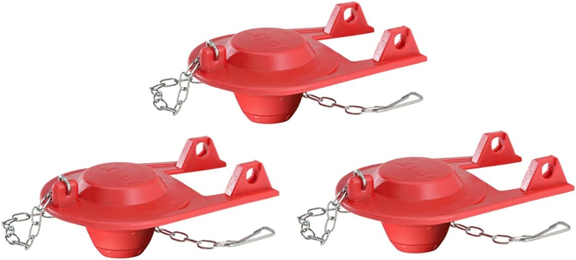 1 pc Korky Flapper and Chain Red Rubber For Universal