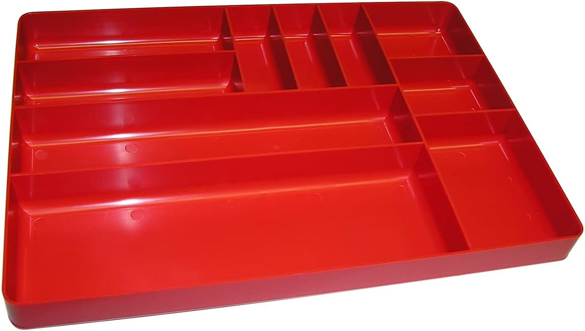Ernst Mfg. 10 Compartment Organizer Tray Red