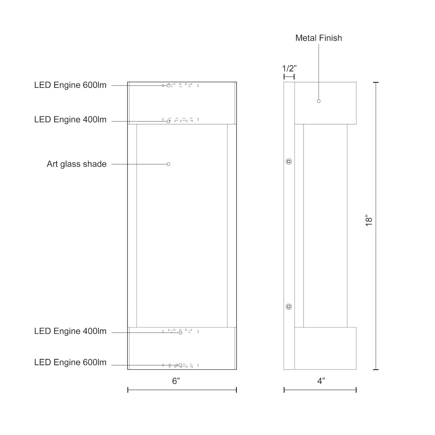 Moondew Outdoor LED Wall Light