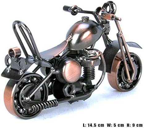 Trebisky Metal Motorcycle Decor Figurine Iron Motorcycle Sculpture Desk Decor Art Gift Vintage Home Office Decor Birthday for Men Friend Dad Son Him (Chopper)
