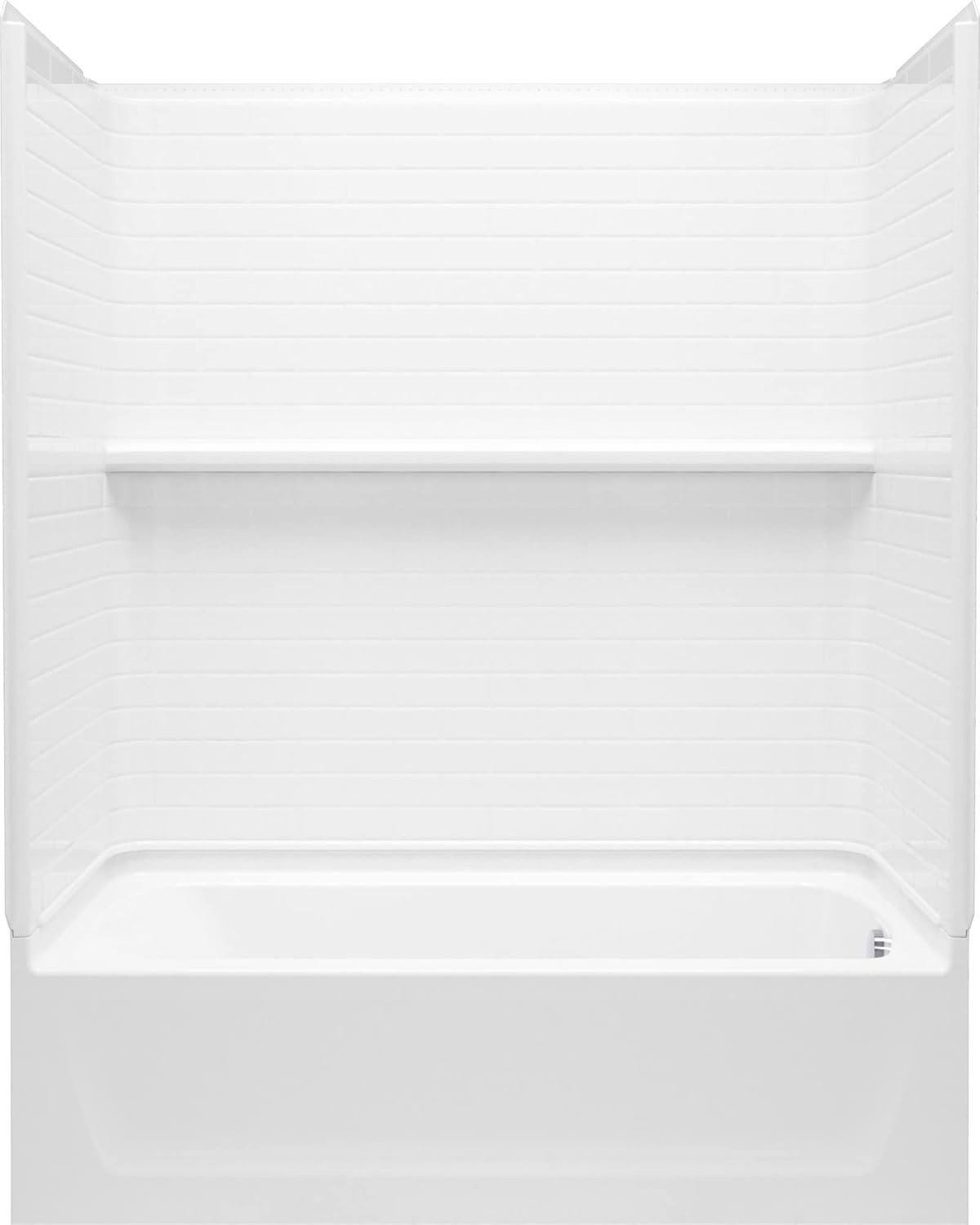 Sterling Traverse 30-in W x 60-in L x 75-in H White 4 -Piece Bathtub Shower Combination Kit (Right Drain) with Tub and Wall Included