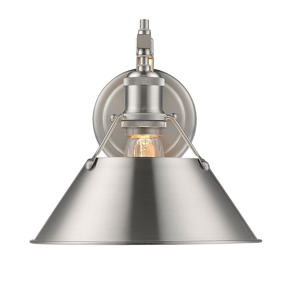 Golden Lighting Orwell 1-Light Wall Sconce in Pewter