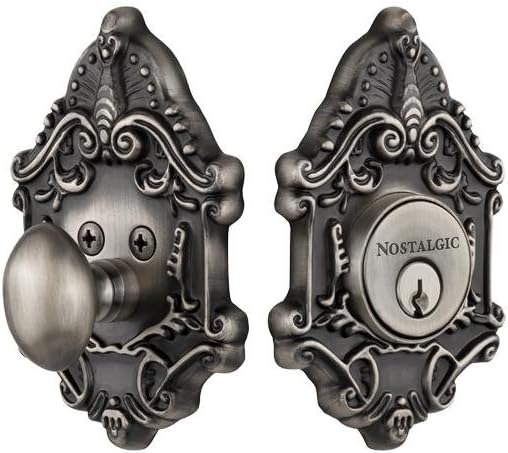 Nostalgic Warehouse Victorian Plate Single Cylinder Deadbolt