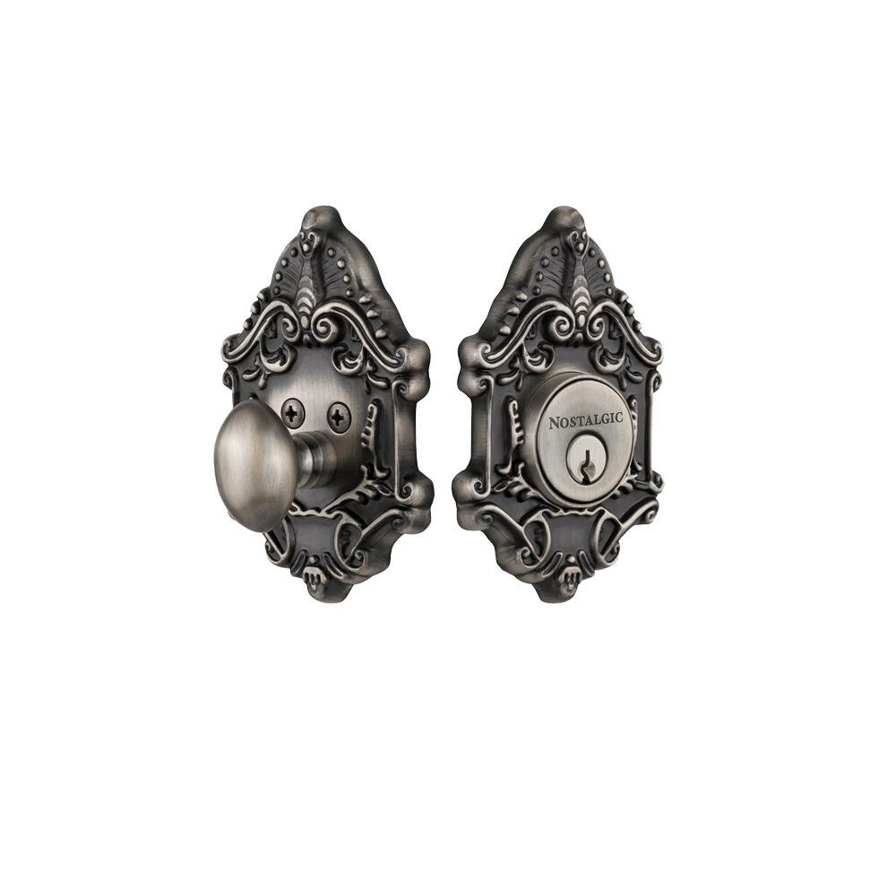 Nostalgic Warehouse Victorian Plate Single Cylinder Deadbolt
