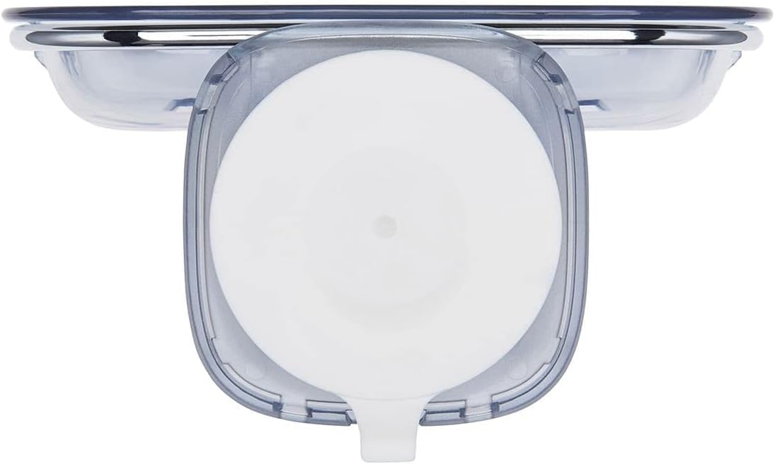 Clear Suction Cup Ceramic Soap Dish with Drainage Slots