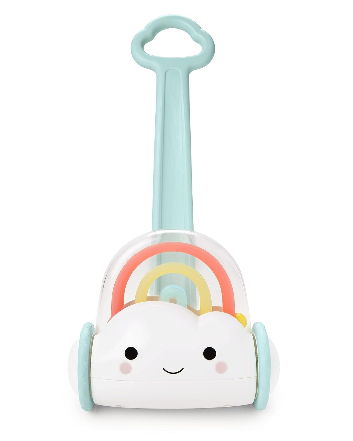 Silver Lining Cloud Rainbow Baby Push Toy with Popping Balls